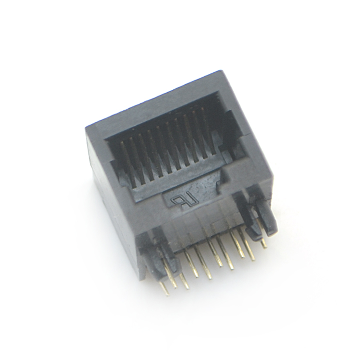 RJ45-10P10C 全塑 黑色 彎插