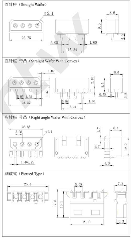 直針彎針座規(guī)格圖